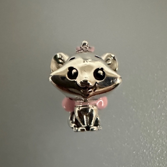 Pandora Disney Silver and Pink cat Charm - Picture 5 of 5